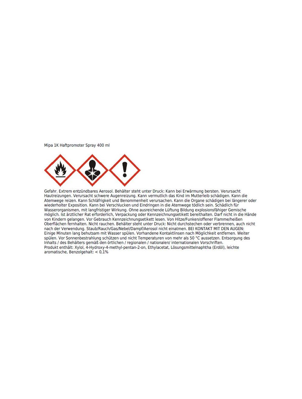 ASINOL 1K-Haftpromoter Spray 400 Ml – Farbloser Haftvermittler Für Metall, Kunststoff & Lacke