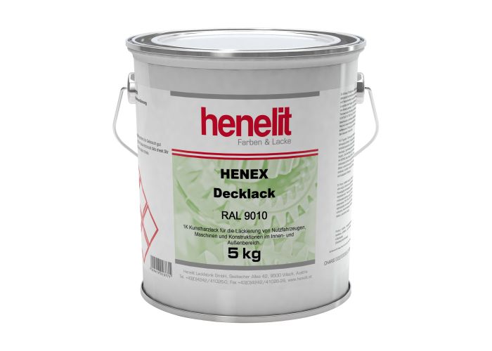 HENEX Decklack RAL 9010 5 kg